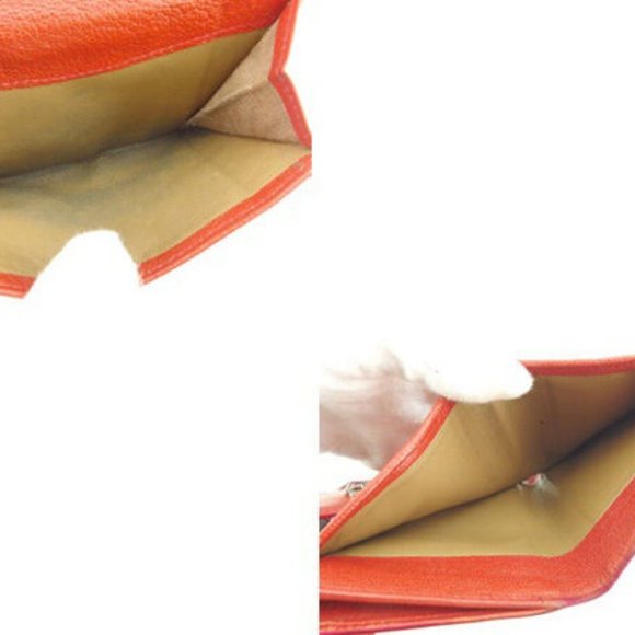 Bvlgari Wallet Purse Folding wallet Red Silver Woman Authentic Used Y4085 - Picture 6 of 6